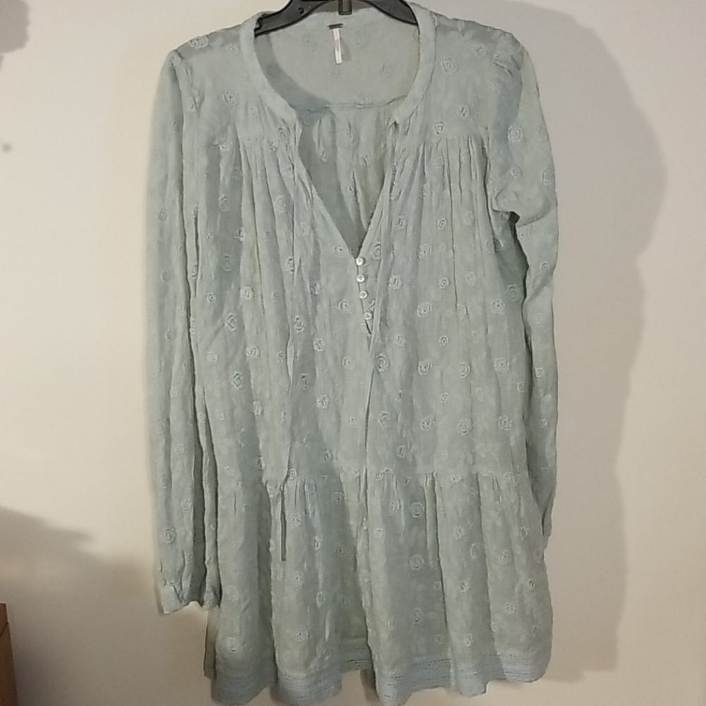 Free People Small Boho floral longsleeve mini